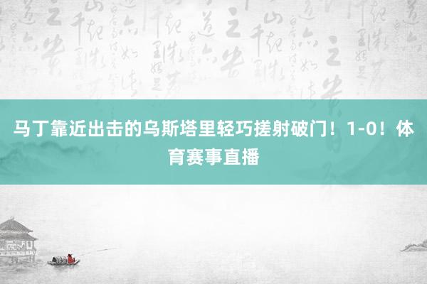 马丁靠近出击的乌斯塔里轻巧搓射破门！1-0！体育赛事直播